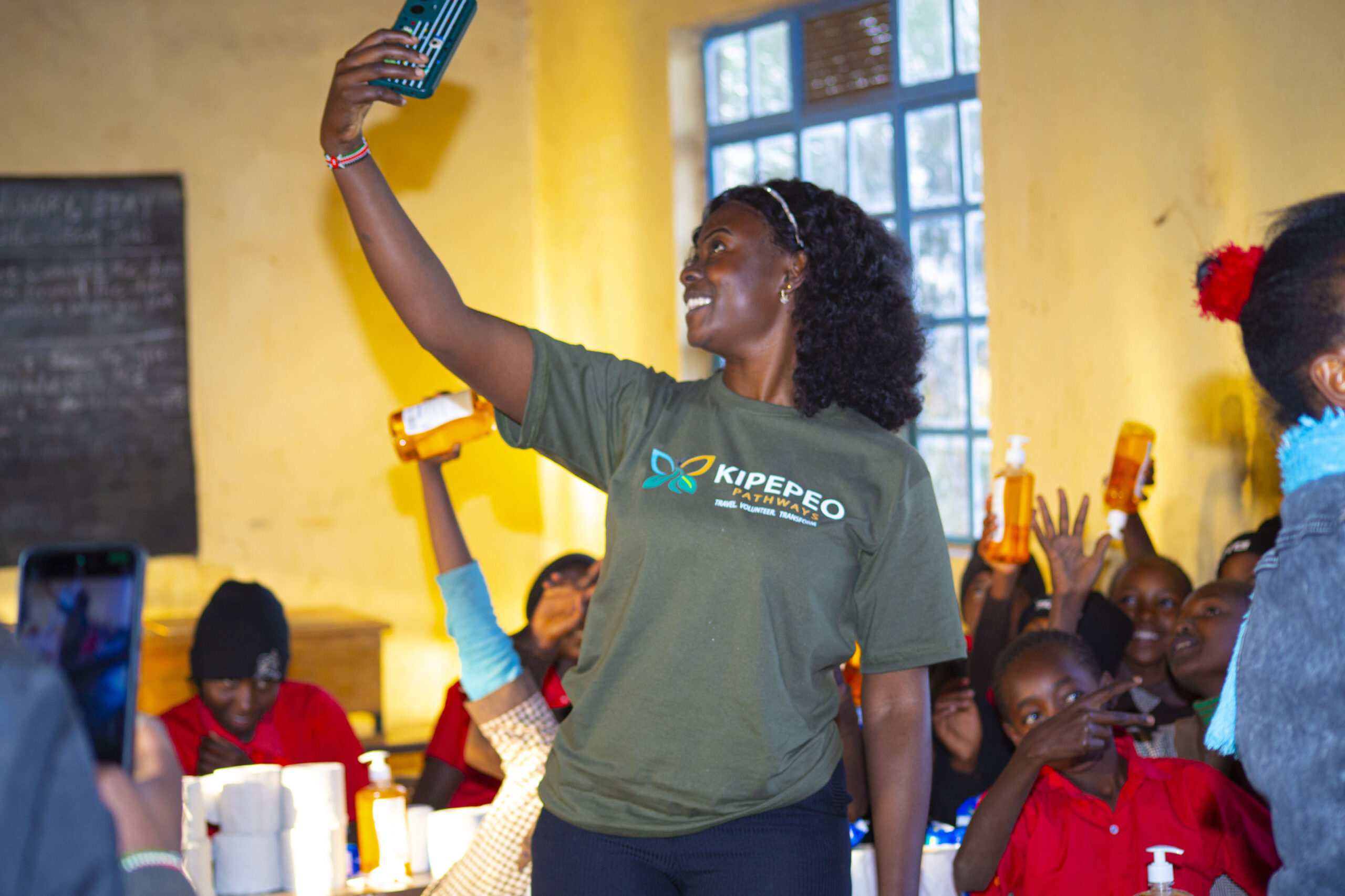 Girls participating in the Olchorro Girls’ Empowerment & Dignity Initiative
